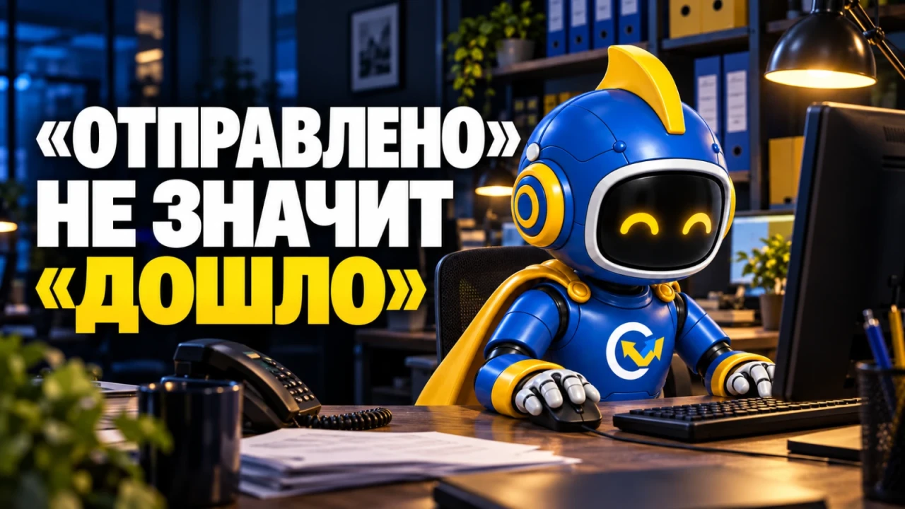 Вир проверяет обращения за рабочим компьютером в оборудованном офисе; заголовок ««ОТПРАВЛЕНО» НЕ ЗНАЧИТ «ДОШЛО»»